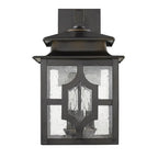 Black And Clear Three Light Seeded Dimmable Outdoor Hanging Lights With Black And Clear Shades