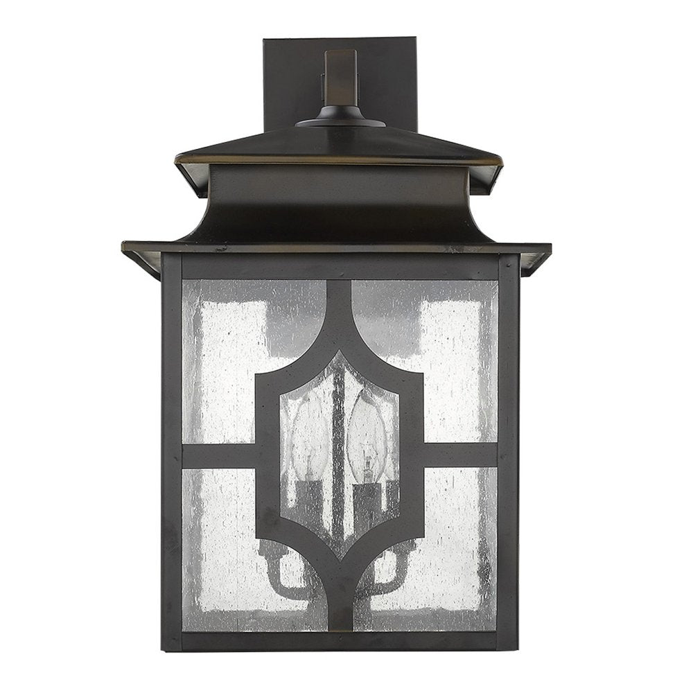 Black And Clear Four Light Seeded Dimmable Outdoor Hanging Lights With Black And Clear Shades