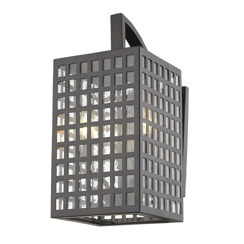 Black And Clear Three Light Seeded Dimmable Outdoor Hanging Lights With Black And Clear Shades