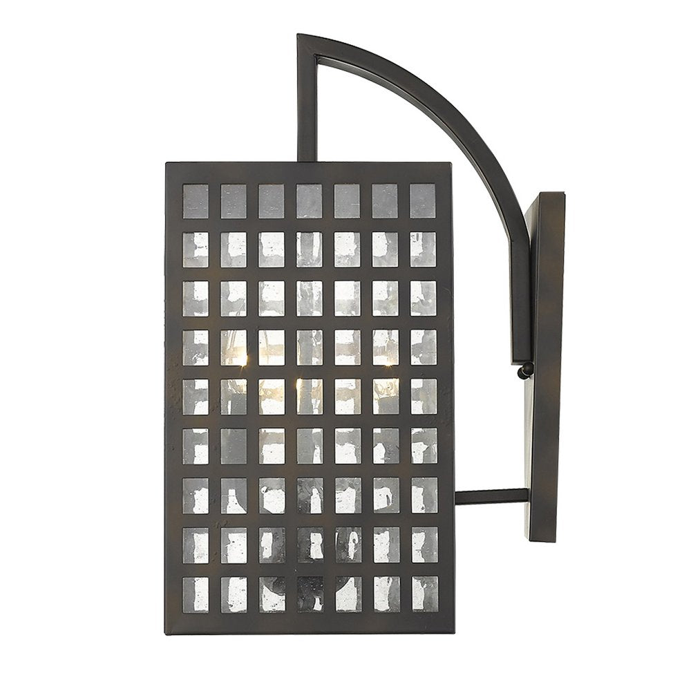 Black And Clear Three Light Seeded Dimmable Outdoor Hanging Lights With Black And Clear Shades