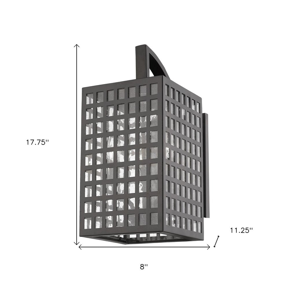 Black And Clear Three Light Seeded Dimmable Outdoor Hanging Lights With Black And Clear Shades