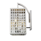 White And Clear Three Light Seeded Dimmable Outdoor Hanging Lights With White And Clear Shades
