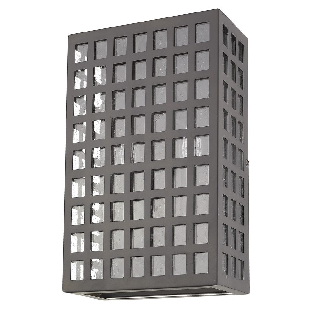 Black And Clear Two Light Seeded Dimmable Outdoor Hanging Lights With Black And Clear Shades