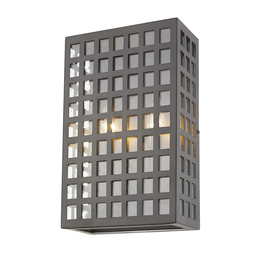 Black And Clear Two Light Seeded Dimmable Outdoor Hanging Lights With Black And Clear Shades