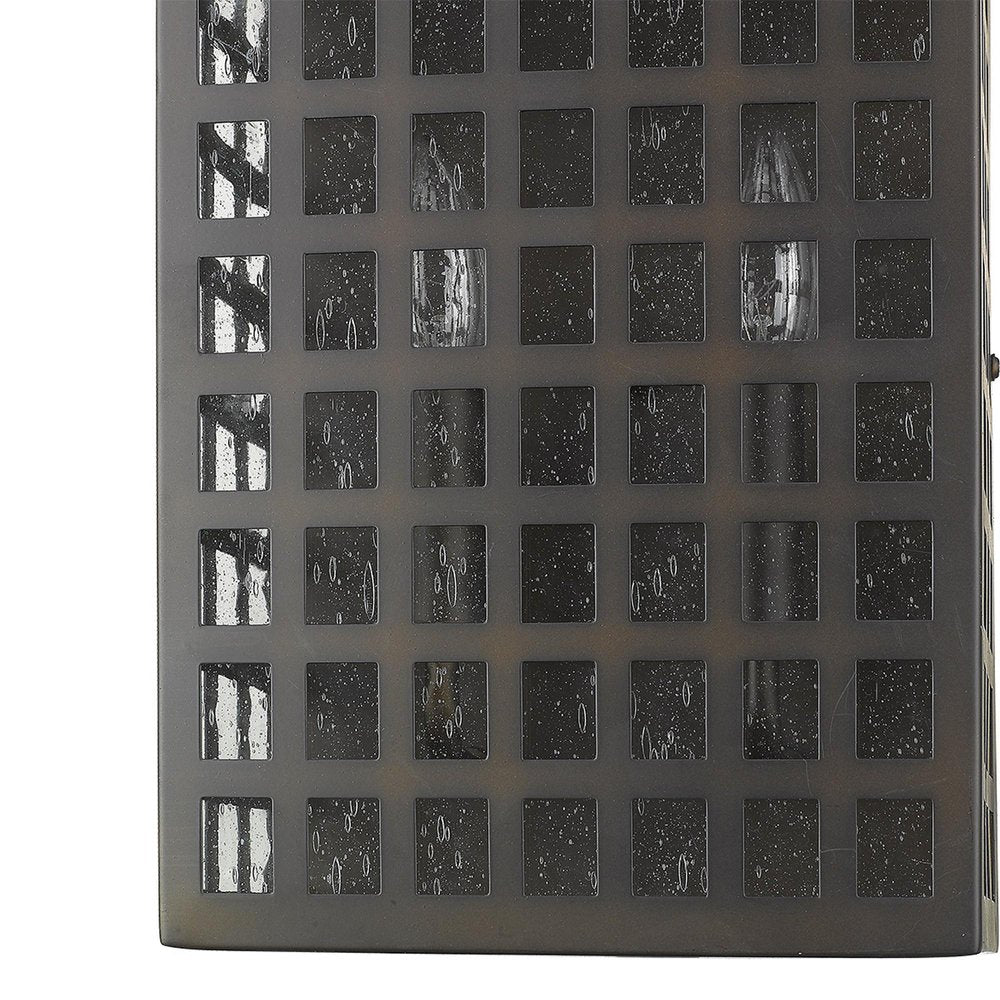 Black And Clear Two Light Seeded Dimmable Outdoor Hanging Lights With Black And Clear Shades