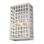 White And Clear Two Light Seeded Dimmable Outdoor Hanging Lights With White And Clear Shades
