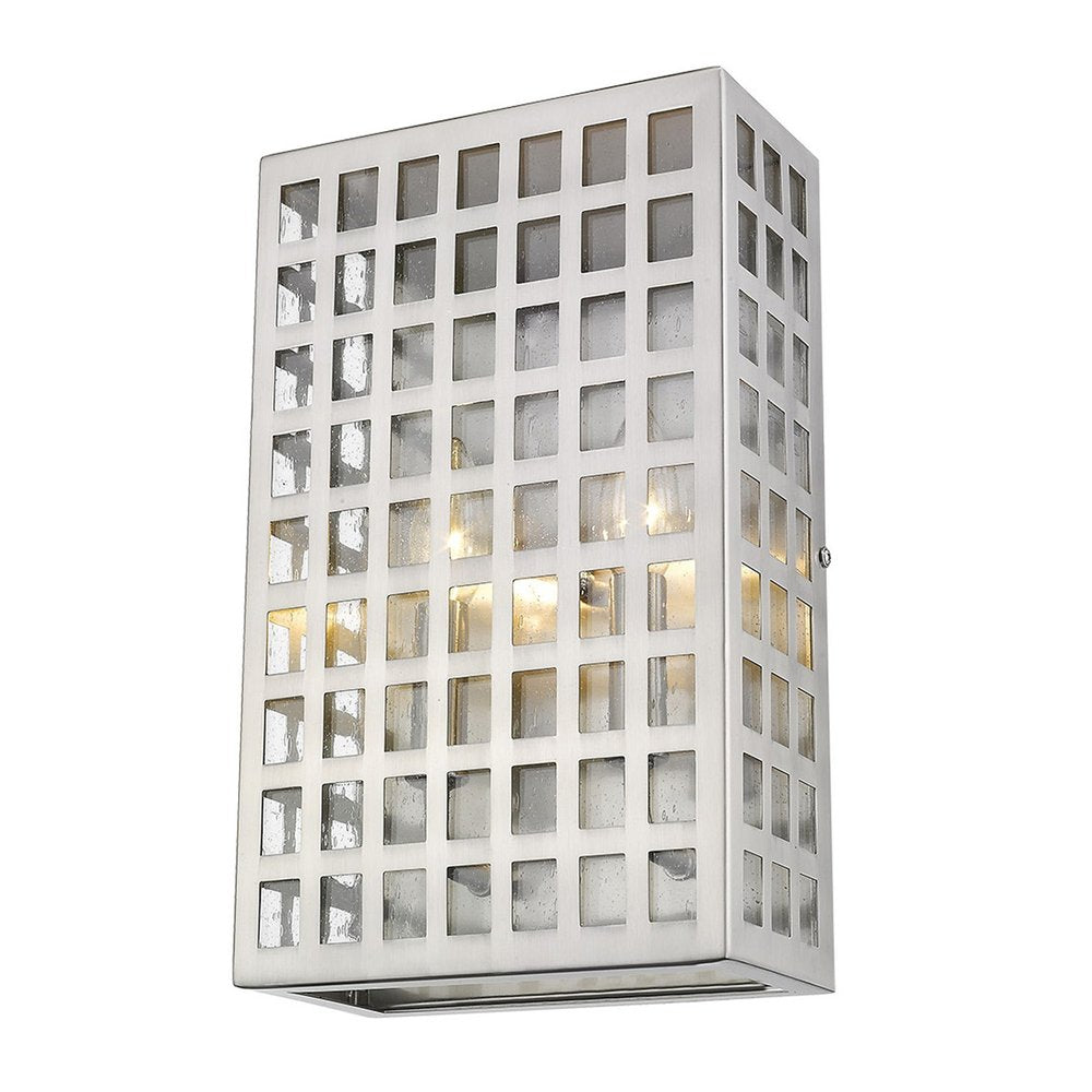 White And Clear Two Light Seeded Dimmable Outdoor Hanging Lights With White And Clear Shades