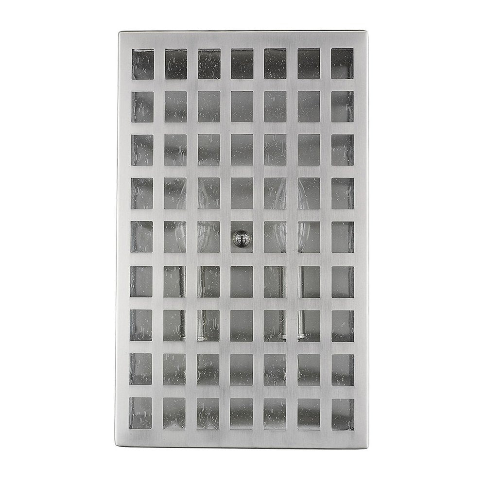 White And Clear Two Light Seeded Dimmable Outdoor Hanging Lights With White And Clear Shades