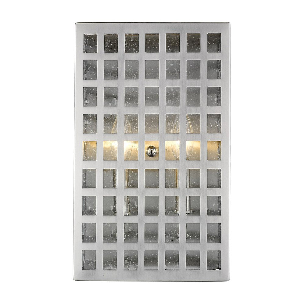 White And Clear Two Light Seeded Dimmable Outdoor Hanging Lights With White And Clear Shades