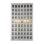 White And Clear Two Light Seeded Dimmable Outdoor Hanging Lights With White And Clear Shades