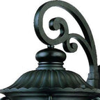 Black And Clear Three Light Seeded Dimmable Outdoor Hanging Lights With Black And Clear Shades