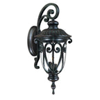 Black And Clear Three Light Seeded Dimmable Outdoor Hanging Lights With Black And Clear Shades