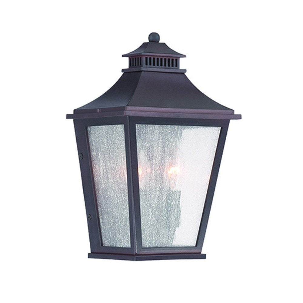 Black And Clear Two Light Frosted Dimmable Outdoor Hanging Lights With Black And Clear Shades