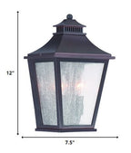 Black And Clear Two Light Frosted Dimmable Outdoor Hanging Lights With Black And Clear Shades