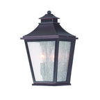 Black And Clear Two Light Frosted Dimmable Outdoor Hanging Lights With Black And Clear Shades