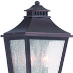 Black And Clear Two Light Frosted Dimmable Outdoor Hanging Lights With Black And Clear Shades