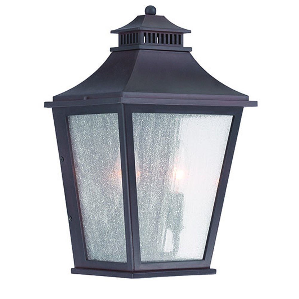 Black And Clear Two Light Seeded Dimmable Outdoor Hanging Lights With Black And Clear Shades