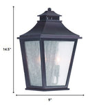 Black And Clear Two Light Seeded Dimmable Outdoor Hanging Lights With Black And Clear Shades