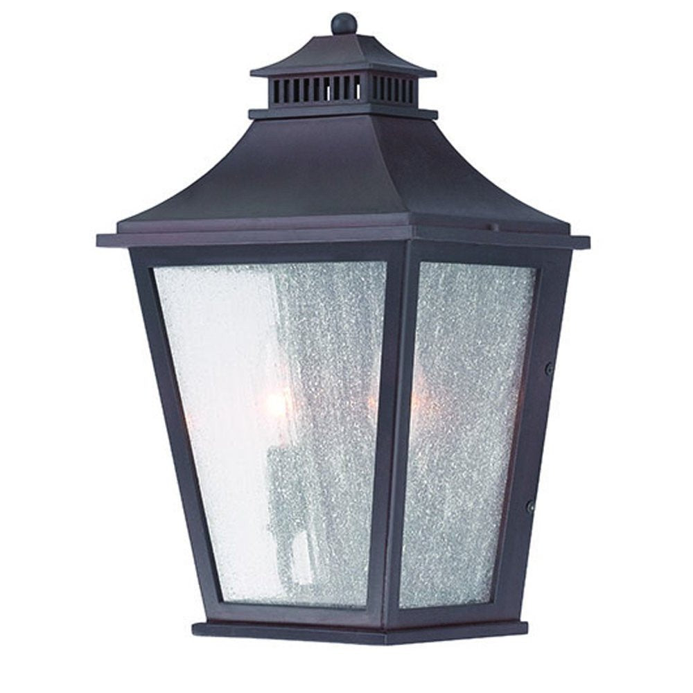 Black And Clear Two Light Seeded Dimmable Outdoor Hanging Lights With Black And Clear Shades