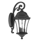 XL Matte Black Tapered Hanging Lantern Wall Light