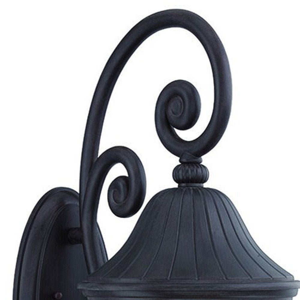 Black And Clear Three Light Frosted Dimmable Outdoor Hanging Lights With Black And Clear Shades