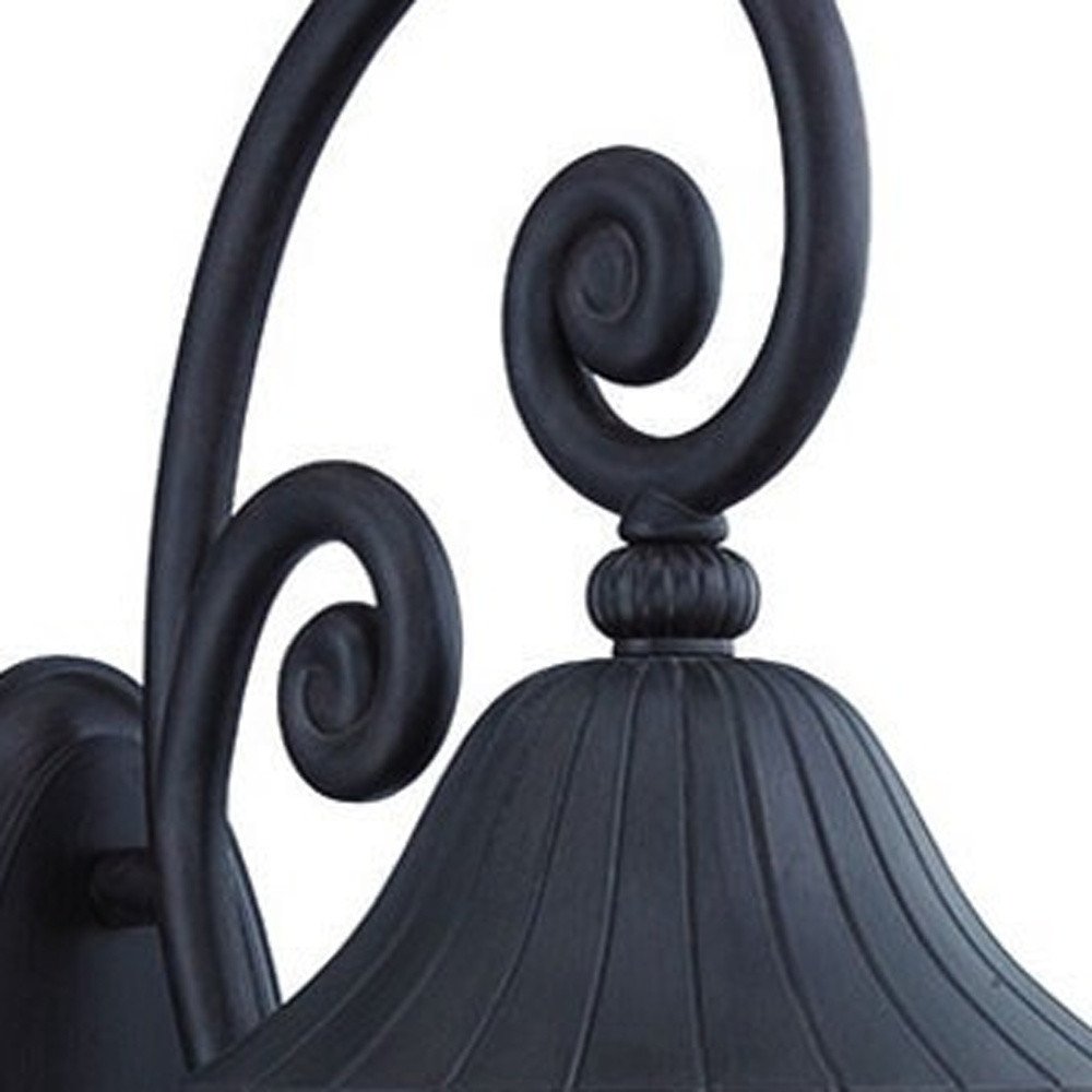 Black And Clear Three Light Frosted Dimmable Outdoor Hanging Lights With Black And Clear Shades