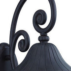 Black And Clear Three Light Frosted Dimmable Outdoor Hanging Lights With Black And Clear Shades