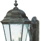 Black And Clear Three Light Hammered Dimmable Outdoor Hanging Lights With Black And Clear Shades