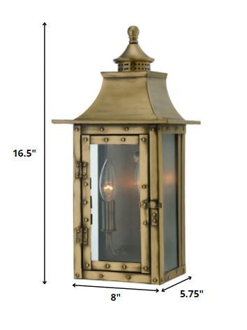 Brass And Clear Two Light Transparent Dimmable Outdoor Hanging Lights With Brass And Clear Shades