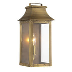 Brass And Clear Transparent Dimmable Outdoor Hanging Light With Brass And Clear Shades