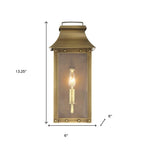 Brass And Clear Transparent Dimmable Outdoor Hanging Light With Brass And Clear Shades