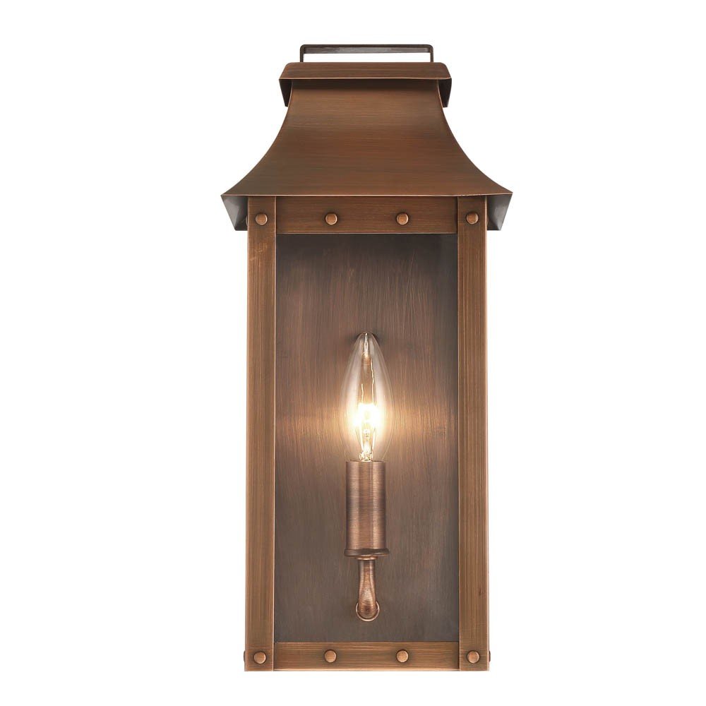 Copper And Clear Transparent Dimmable Outdoor Hanging Light With Copper And Clear Shades