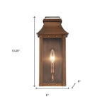 Copper And Clear Transparent Dimmable Outdoor Hanging Light With Copper And Clear Shades