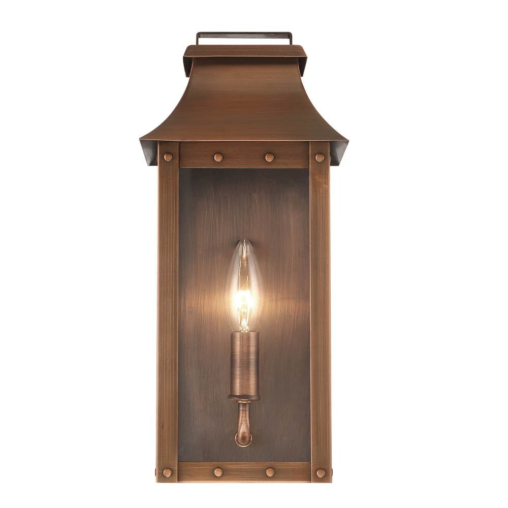 Copper And Clear Transparent Dimmable Outdoor Hanging Light With Copper And Clear Shades