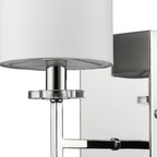 5" Silver And White Metal Flush Mounted Sconce