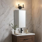 7" Black Metal Vanity Flush Mounted Sconce