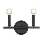 7" Black Metal Vanity Flush Mounted Sconce