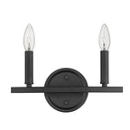 7" Black Metal Vanity Flush Mounted Sconce