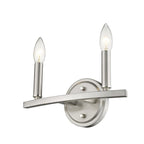 7" Silver Metal Vanity Flush Mounted Sconce