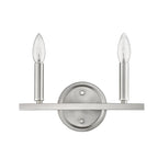 7" Silver Metal Vanity Flush Mounted Sconce