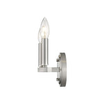 7" Silver Metal Vanity Flush Mounted Sconce