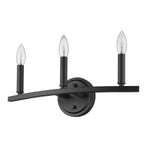7" Black Metal Vanity Flush Mounted Sconce