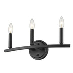 7" Black Metal Vanity Flush Mounted Sconce
