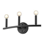 7" Black Metal Vanity Flush Mounted Sconce