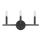 7" Black Metal Vanity Flush Mounted Sconce