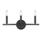 7" Black Metal Vanity Flush Mounted Sconce
