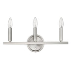 7" Silver Metal Vanity Flush Mounted Sconce