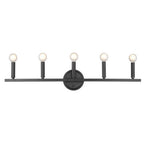 7" Black Metal Vanity Flush Mounted Sconce