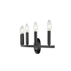 7" Black Metal Vanity Flush Mounted Sconce