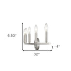 7" Silver Metal Vanity Flush Mounted Sconce